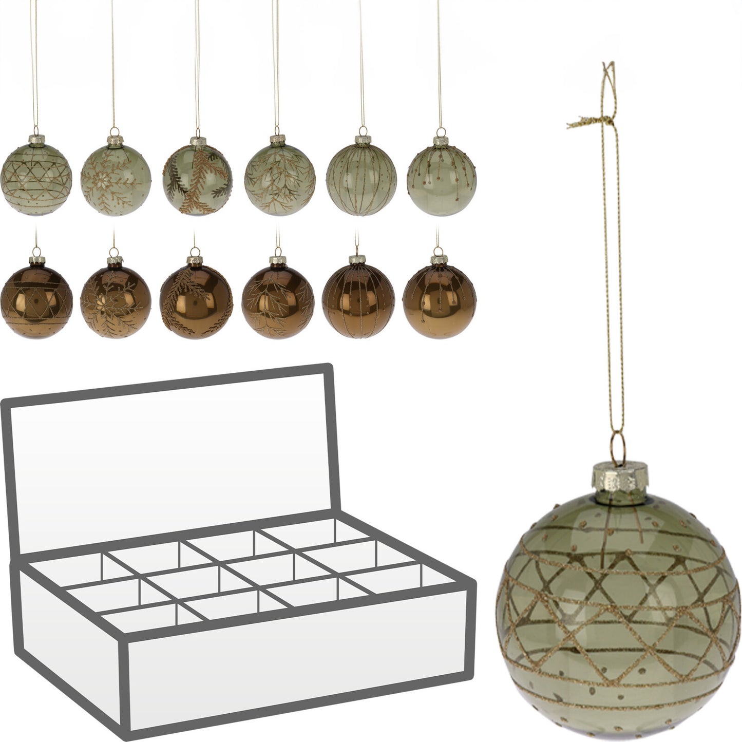 Sfera Glitter in vetro II