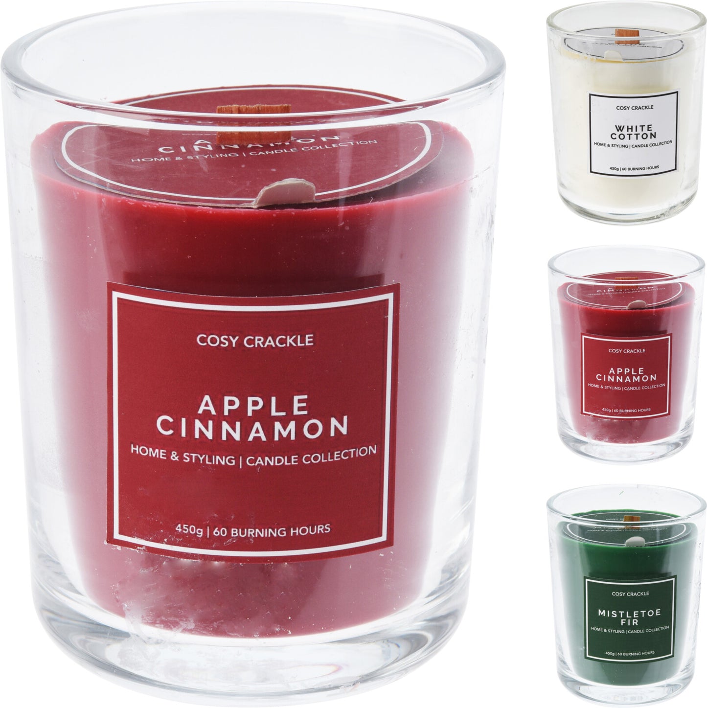 Candela in vaso di vetro