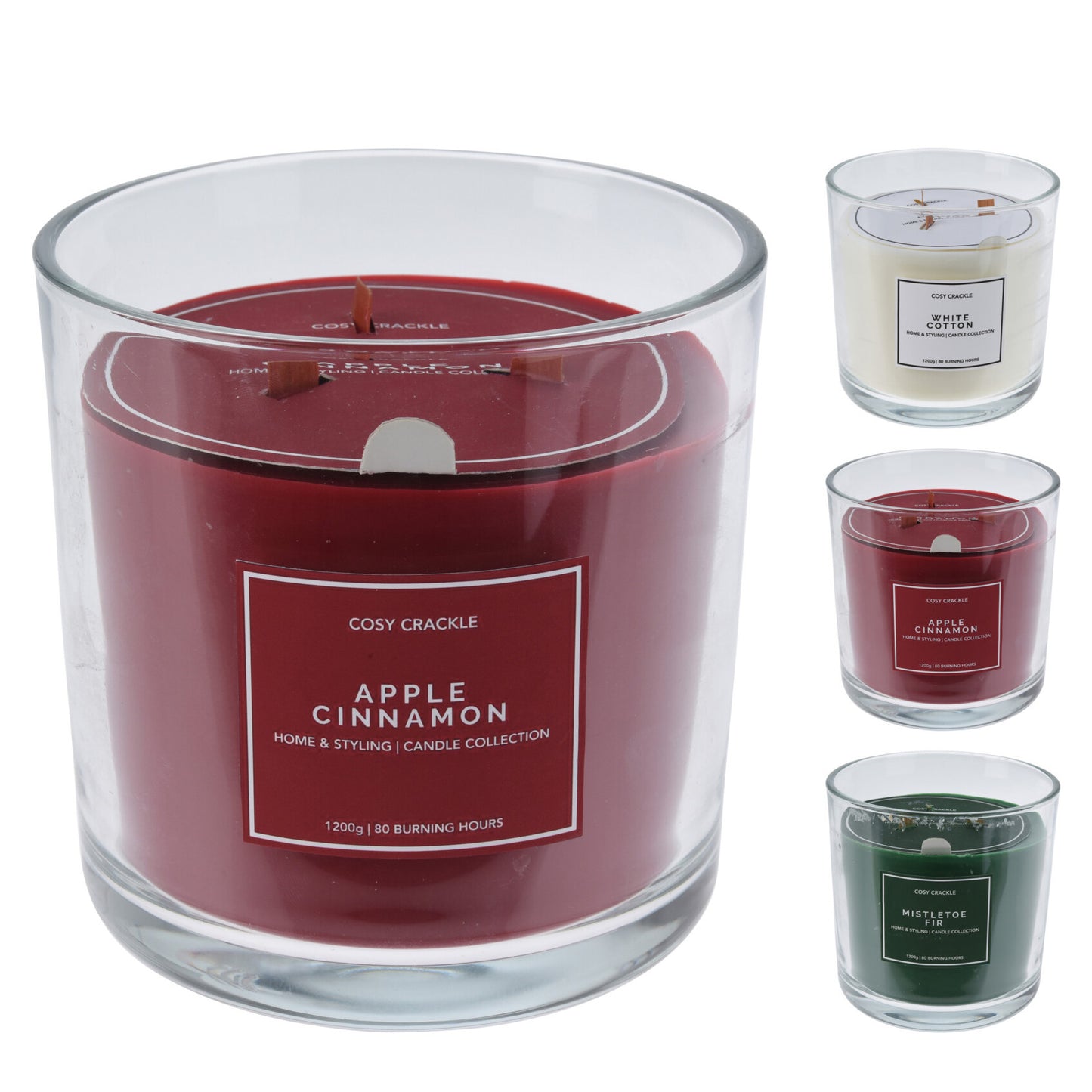 Candela in vaso di vetro