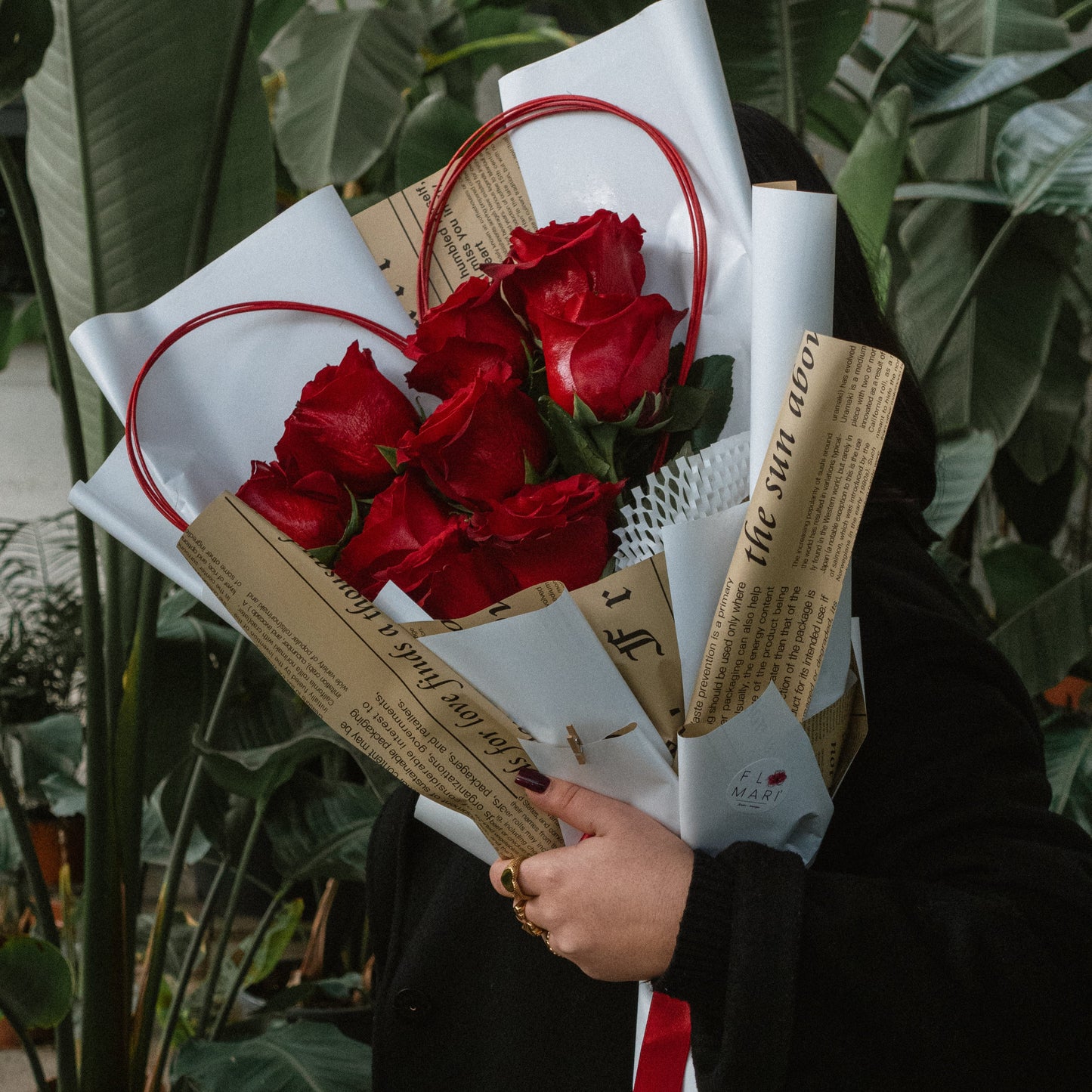 Composizione floreale di San Valentino