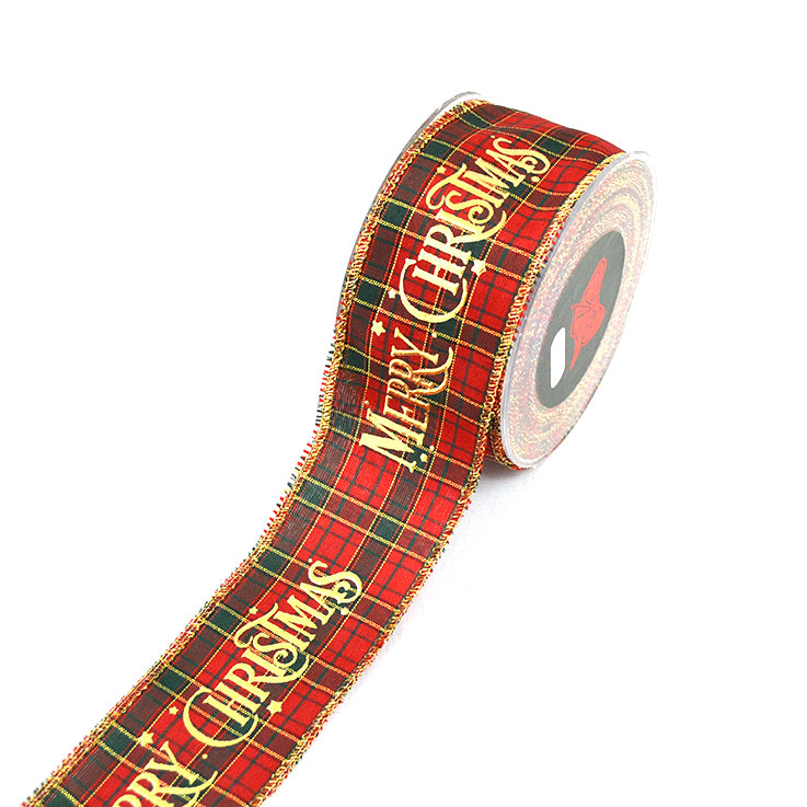 Nastro TARTAN MERRY CHRISTMAS