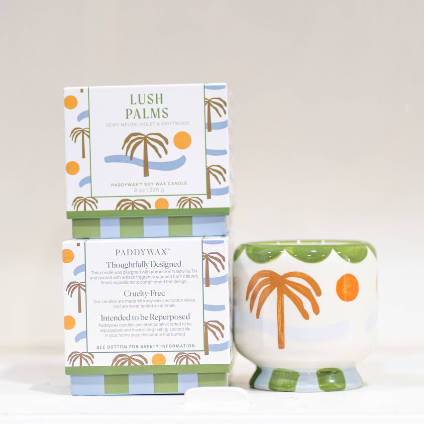 Paddywax Lush Palms - Dewy Melon, Violet & Driftwood